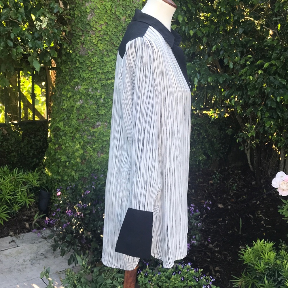 Vince black and white silk top - Picture 3 of 6